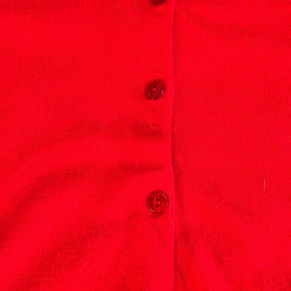 Red Button Down Sweater Express - image 3